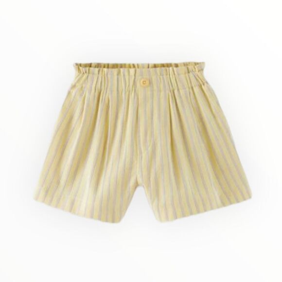ZARA Kids | Yellow | STRIPED SHORTS - Picture 2 of 6